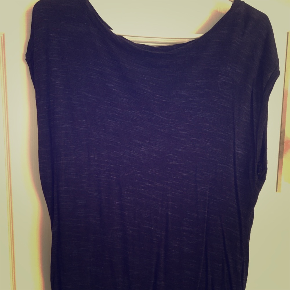 Aritzia scoop neck open back shirt